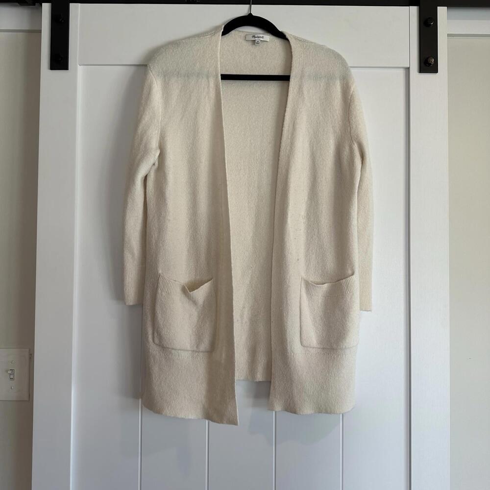 MADEWELL Wool‎ Blend Cream Long Cardigan Size XS